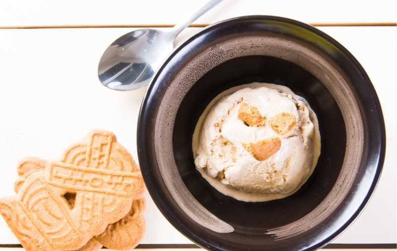 Broken Cookies On Top Of Ice Cream