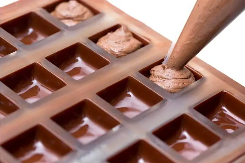 Melted Chocolate Inside of Candy Mold