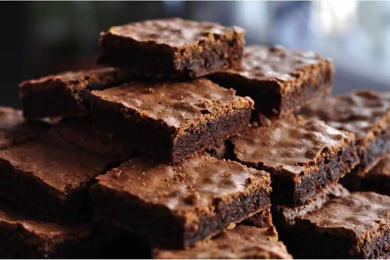 Stacked Brownie Pieces