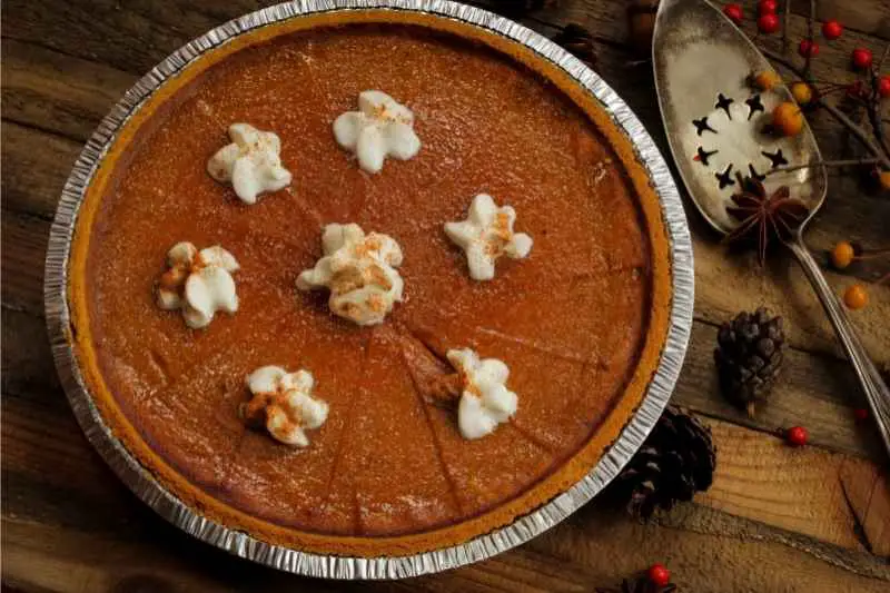 Pumpkin Pie Made In Foil Pan