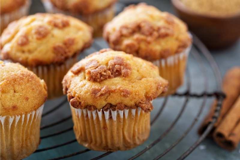 Muffins Getting Cooled On A Cooling Rack