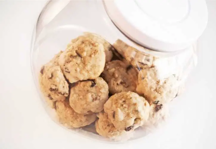 No-Bake Cookies In An Airtight Container