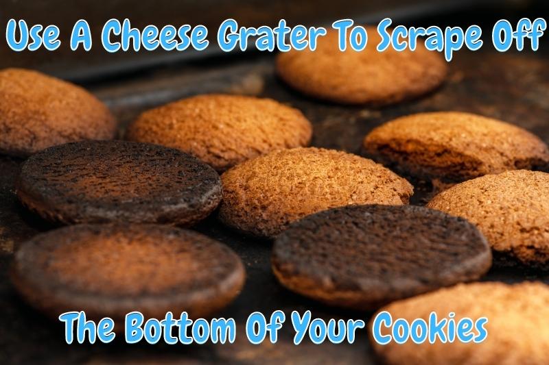 Use A Cheese Grater To Scrape Off The Bottom Of Your Cookies